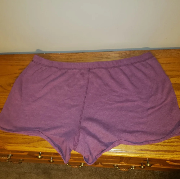 So 2X Purple Stretchy Drawstring Lounge Shorts - Picture 4 of 6